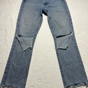 Agolde Blue Straight Leg Jeans Classic Denim
